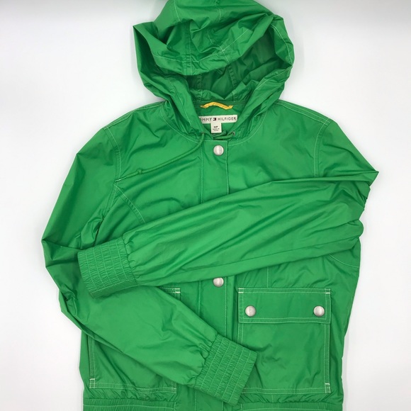 Vintage Tommy Hilfiger Green Nylon Windbreaker - Picture 2 of 4